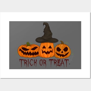 Trick Or Treating Pumpkins Posters and Art